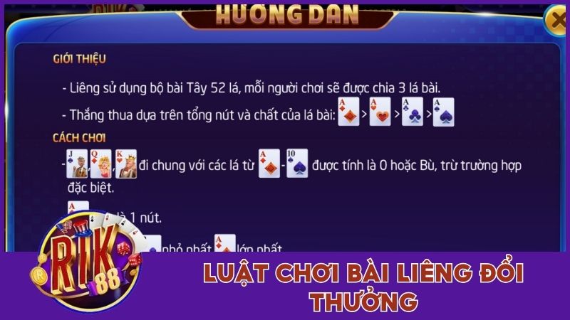 Luật chơi bài Liêng đổi thưởng