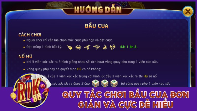 Quy tắc chơi bầu cua đơn giản và cực dễ hiểu